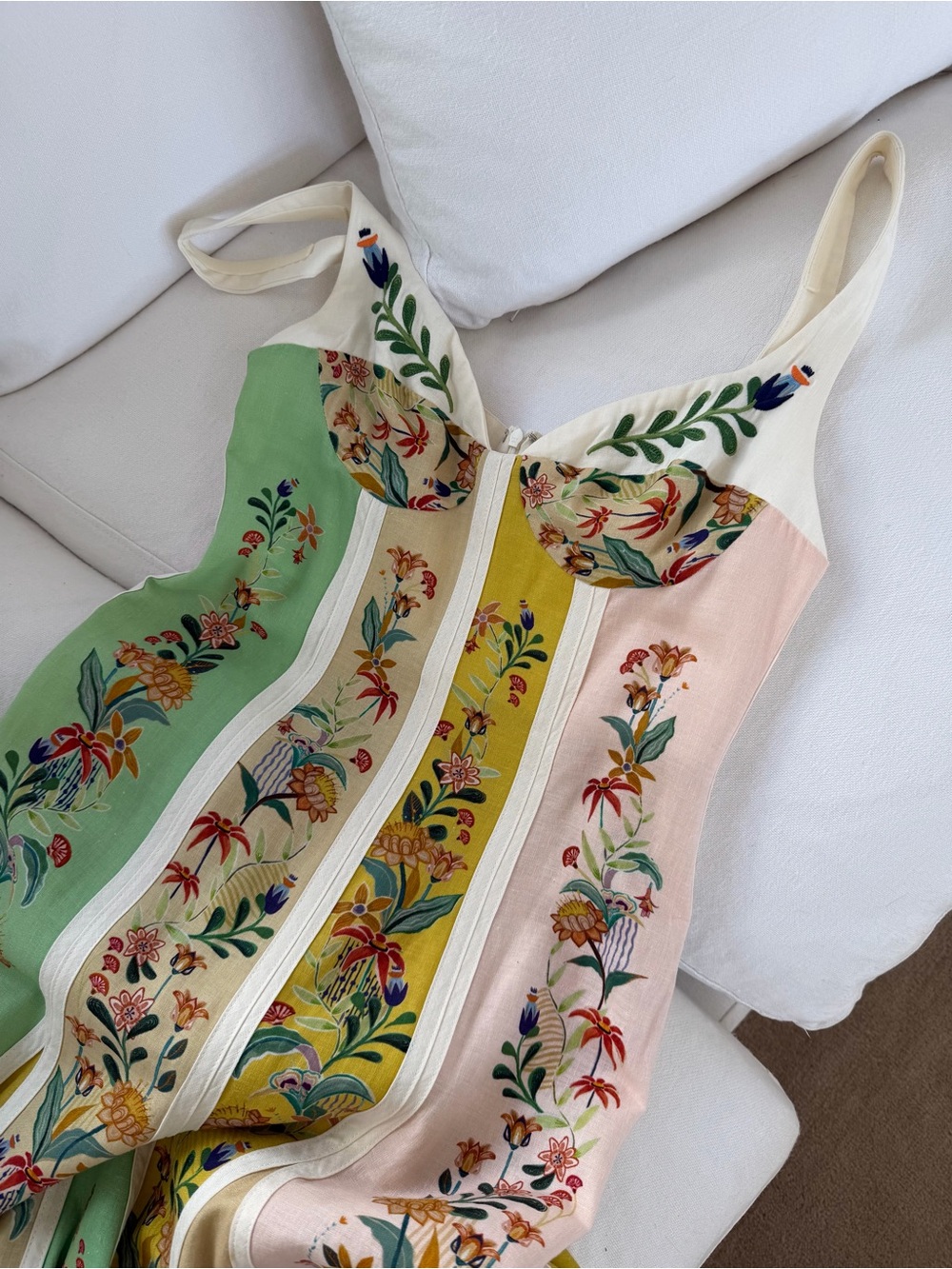 Farm Rio Floral Stripes Dress - Picture 9 of 10